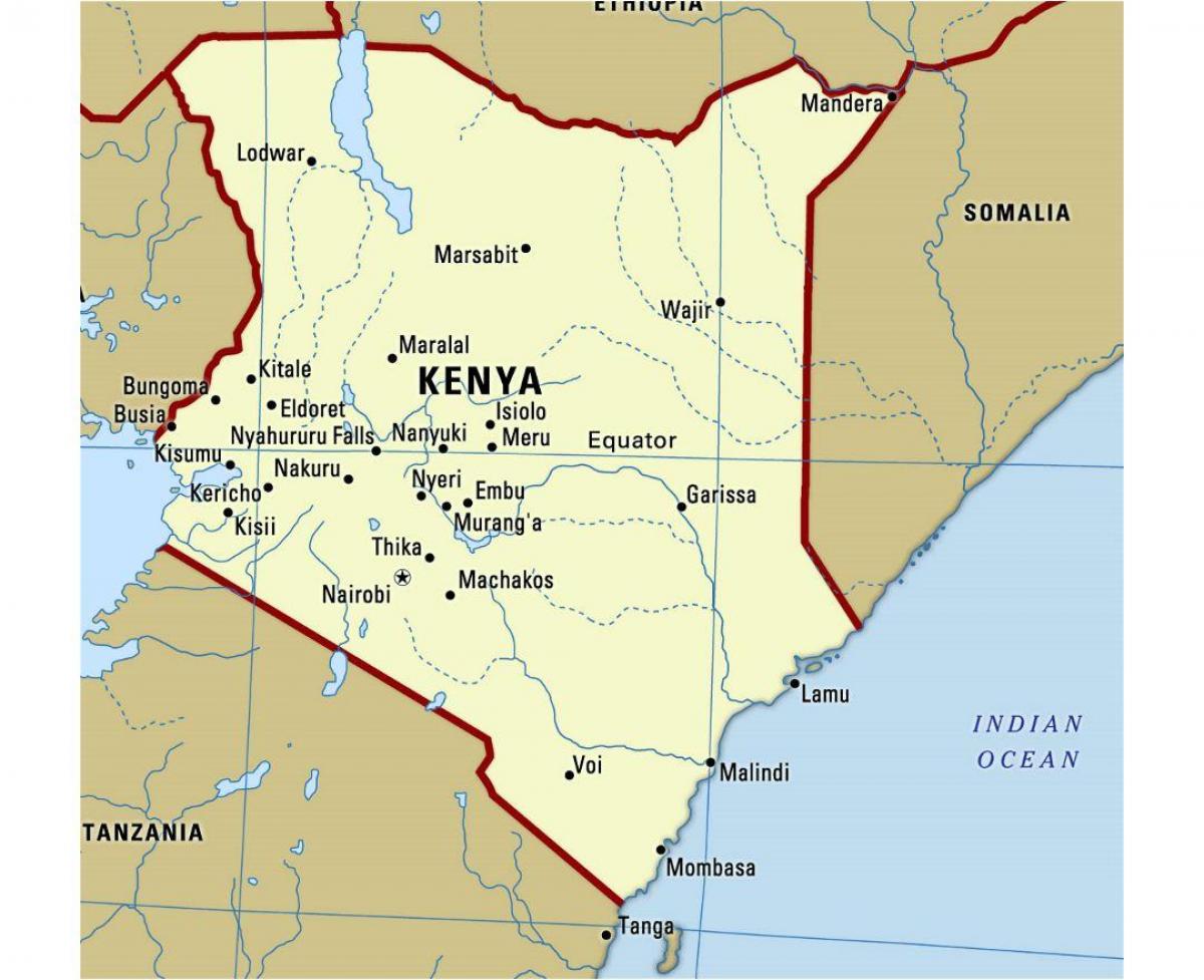 екватору у Кенији мапи