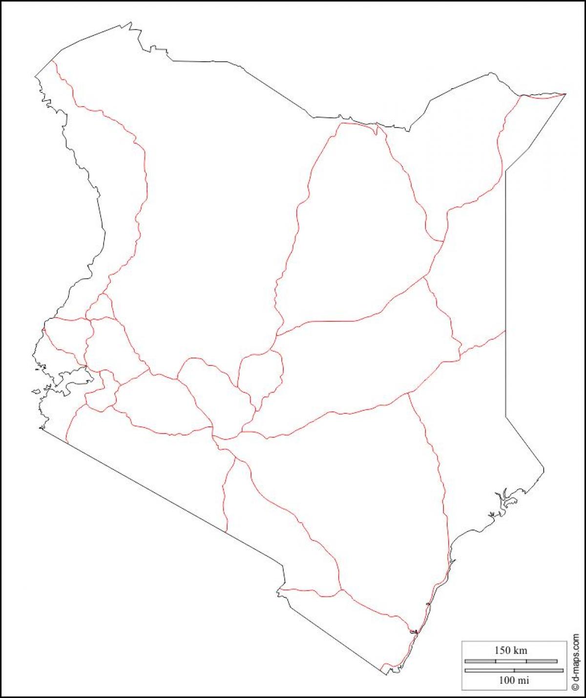 Празан Кенији на мапи