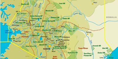 Карта вегетације Кенији