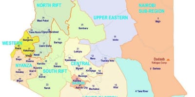 Карта Кенији религија