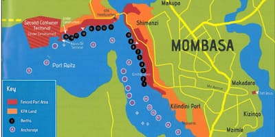 Карта момбаса у Кенији