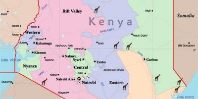 Карта Кенији
